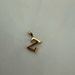 Gold Initial Z Pendant 18k Saudi gold